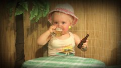 Baby Gets Drunk At Bar