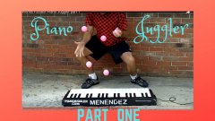 Juggler Plays Piano With Balls