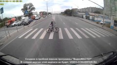 Russian cyclist learns some safety rules
